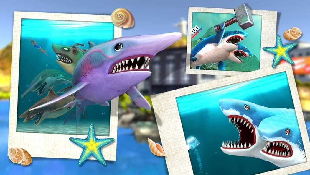 Взлом Double Head Shark Attack PVP  [МОД Много монет] — полная версия apk на Андроид screen 5