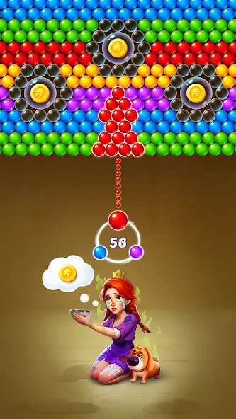 Скачать взломанную Bubble Shooter Kingdom  [МОД Menu] — стабильная версия apk на Андроид screen 1