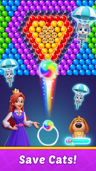 Скачать взломанную Bubble Shooter Kingdom  [МОД Menu] — стабильная версия apk на Андроид screen 4