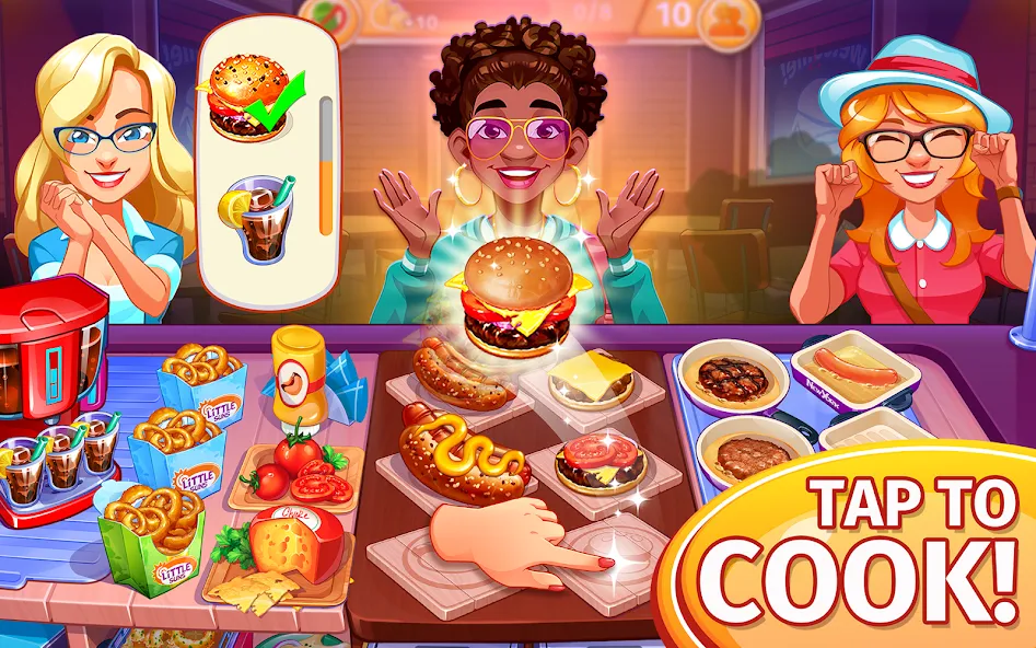 Скачать взломанную Cooking Craze: Restaurant Game  [МОД Unlocked] — стабильная версия apk на Андроид screen 1