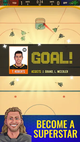 Взлом Superstar Hockey (уперстар Хоккей)  [МОД Бесконечные монеты] — последняя версия apk на Андроид screen 3