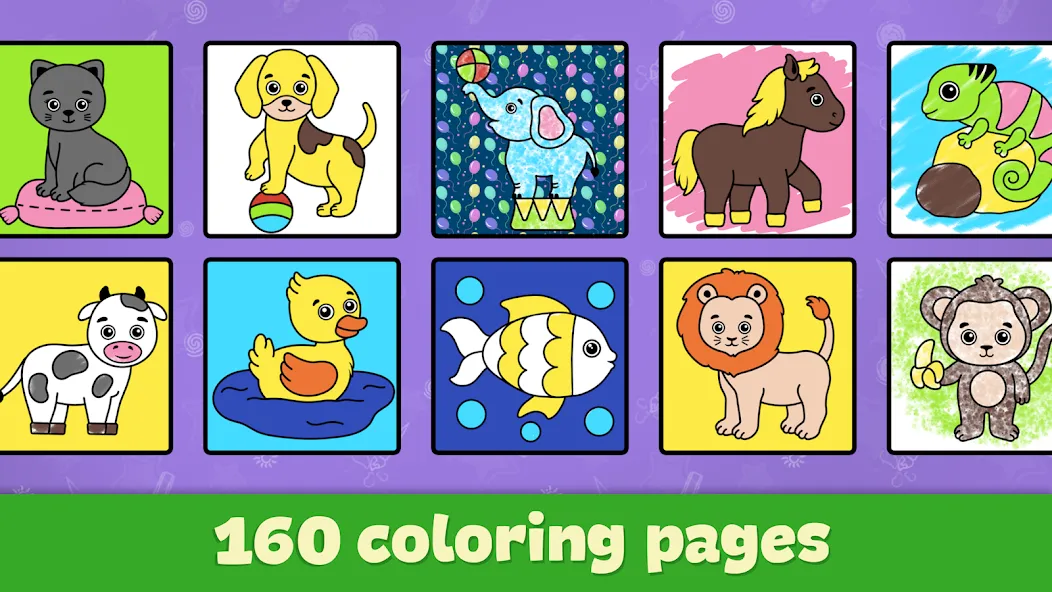 Скачать взломанную Kids Coloring & Drawing Games  [МОД Unlimited Money] — последняя версия apk на Андроид screen 5