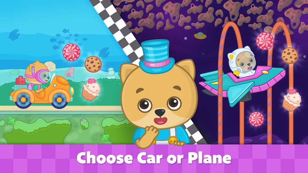 Взломанная Bimi Boo Car Games for Kids  [МОД Много монет] — полная версия apk на Андроид screen 3