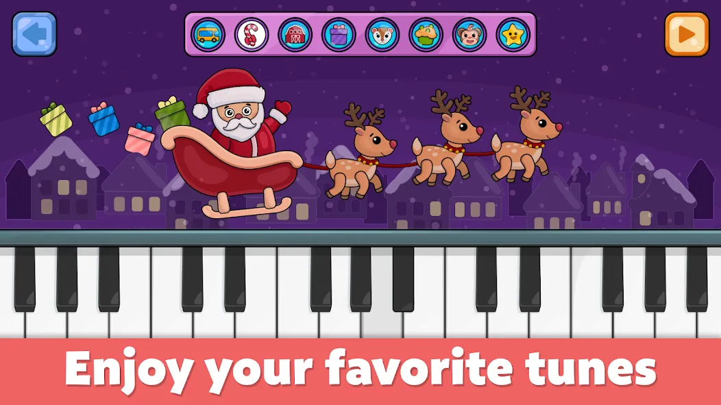 Взломанная Baby Piano: Kids Music Games  [МОД Unlocked] — стабильная версия apk на Андроид screen 1