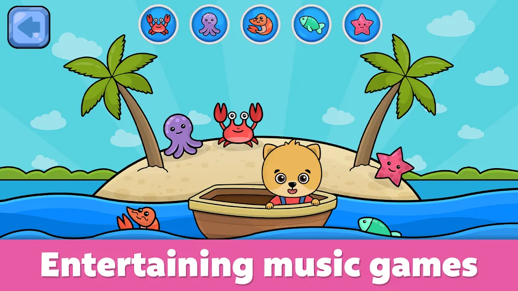 Взломанная Baby Piano: Kids Music Games  [МОД Unlocked] — стабильная версия apk на Андроид screen 4