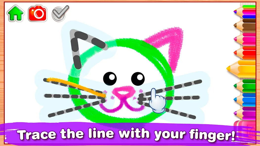 Взломанная Bini Drawing for Kids Games (Бини)  [МОД Много монет] — полная версия apk на Андроид screen 3