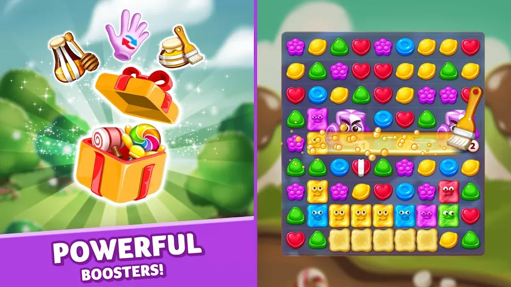 Скачать взлом Lollipop & Marshmallow Match3  [МОД Unlimited Money] — последняя версия apk на Андроид screen 2