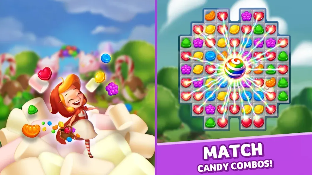 Скачать взлом Lollipop & Marshmallow Match3  [МОД Unlimited Money] — последняя версия apk на Андроид screen 5