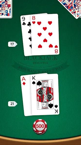 Взлом Blackjack (Блэкджек)  [МОД Unlocked] — полная версия apk на Андроид screen 1