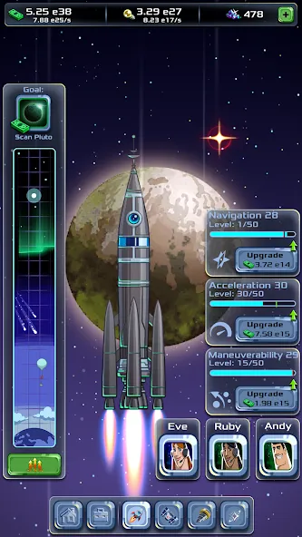 Скачать взломанную Idle Space Company (Айдл)  [МОД Mega Pack] — стабильная версия apk на Андроид screen 2