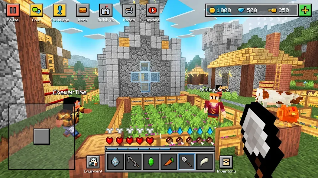 Скачать взломанную Block World 3D: Craft & Build  [МОД Много монет] — стабильная версия apk на Андроид screen 1