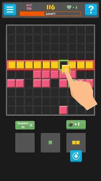 Скачать взлом Block Buster — Hex and Square  [МОД Бесконечные монеты] — последняя версия apk на Андроид screen 2