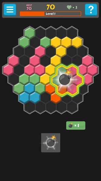 Скачать взлом Block Buster — Hex and Square  [МОД Бесконечные монеты] — последняя версия apk на Андроид screen 4