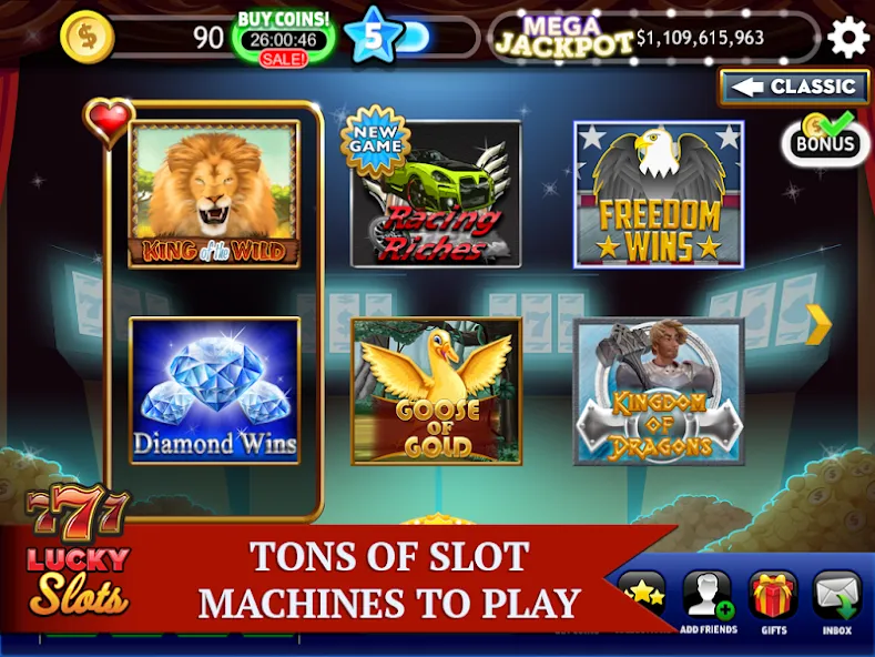 Скачать взлом Lucky Slots (Лаки Слотс)  [МОД Бесконечные монеты] — стабильная версия apk на Андроид screen 1