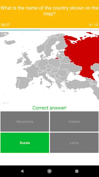 Скачать взломанную Europe Map Quiz — European Cou  [МОД Много денег] — полная версия apk на Андроид screen 3