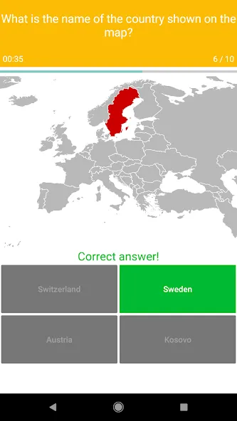 Скачать взломанную Europe Map Quiz — European Cou  [МОД Много денег] — полная версия apk на Андроид screen 4