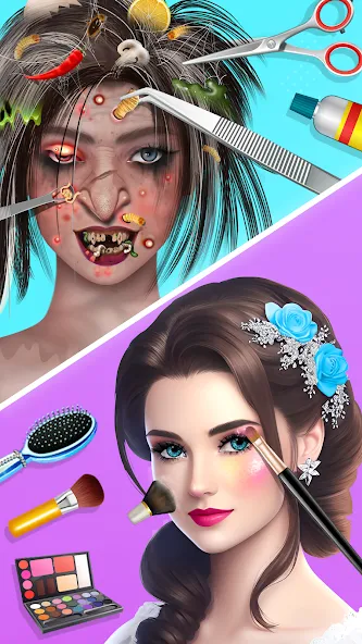 Скачать взлом ASMR Doctor Makeup Salon games (АСМР)  [МОД Mega Pack] — полная версия apk на Андроид screen 2