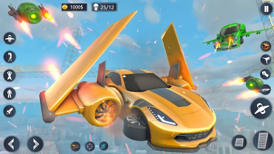 Скачать взлом Flying Car Robot Game Car Game  [МОД Все открыто] — стабильная версия apk на Андроид screen 3