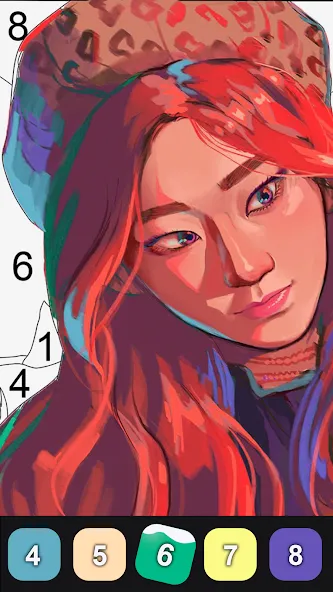 Скачать взломанную Kpop Paint by Numbers BT21  [МОД Бесконечные деньги] — полная версия apk на Андроид screen 5