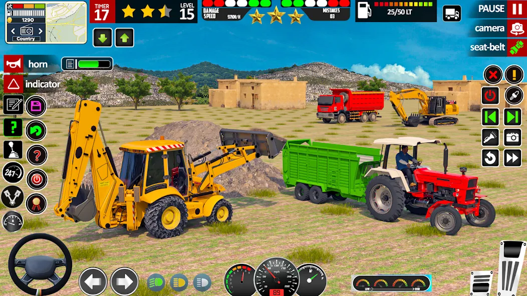 Скачать взлом Indian Tractor Game Farming 3D  [МОД Unlocked] — полная версия apk на Андроид screen 2