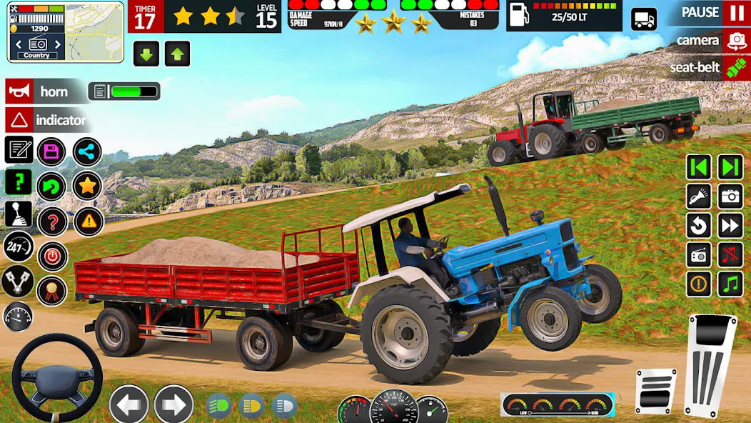 Скачать взлом Indian Tractor Game Farming 3D  [МОД Unlocked] — полная версия apk на Андроид screen 3