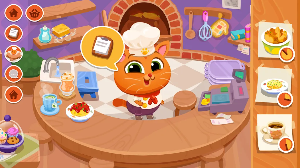 Скачать взлом Bubbu Restaurant — My Cat Game (Буббу Ресторан)  [МОД Все открыто] — стабильная версия apk на Андроид screen 1