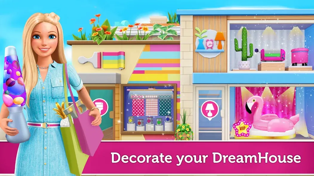 Скачать взломанную Barbie Dreamhouse Adventures (Барби Приключения в доме мечты)  [МОД Unlocked] — полная версия apk на Андроид screen 1