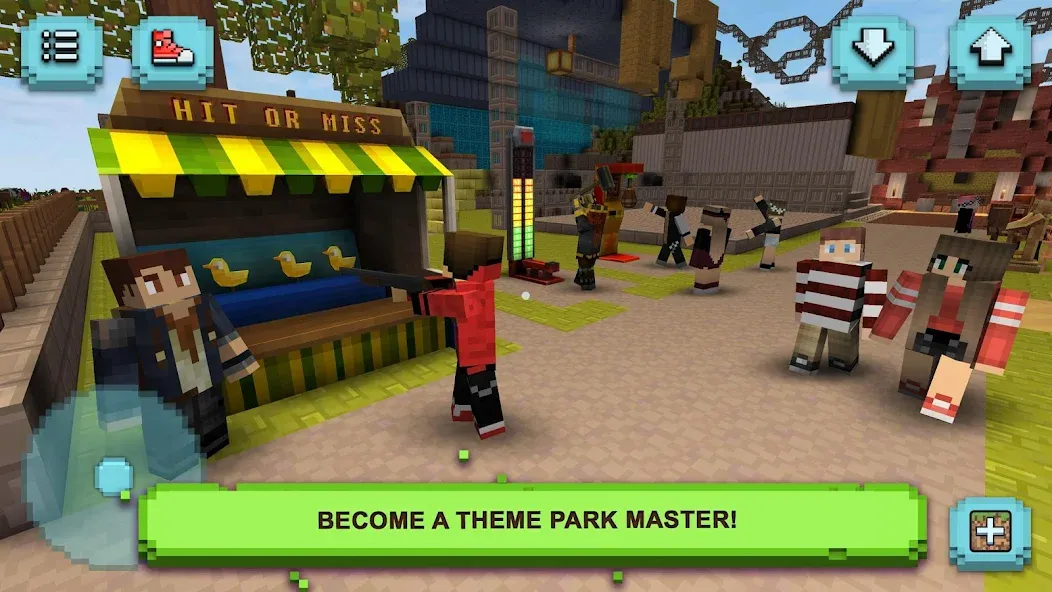 Взломанная Theme Park Craft: Build & Ride  [МОД Много монет] — последняя версия apk на Андроид screen 1