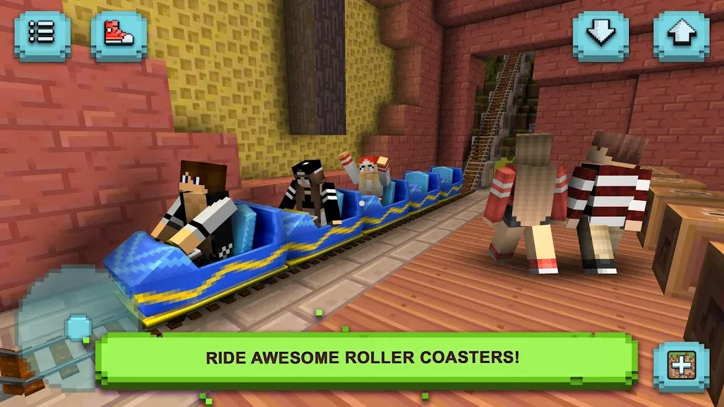 Взломанная Theme Park Craft: Build & Ride  [МОД Много монет] — последняя версия apk на Андроид screen 3