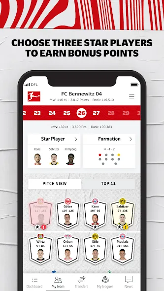 Взлом Bundesliga Fantasy Manager (Бундеслига Фэнтези Менеджер)  [МОД Бесконечные деньги] — стабильная версия apk на Андроид screen 3