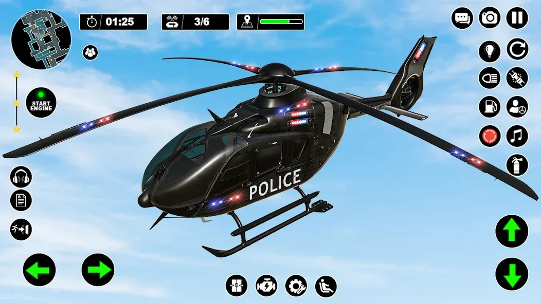 Скачать взломанную Police Helicopter Chase Game  [МОД Все открыто] — последняя версия apk на Андроид screen 5