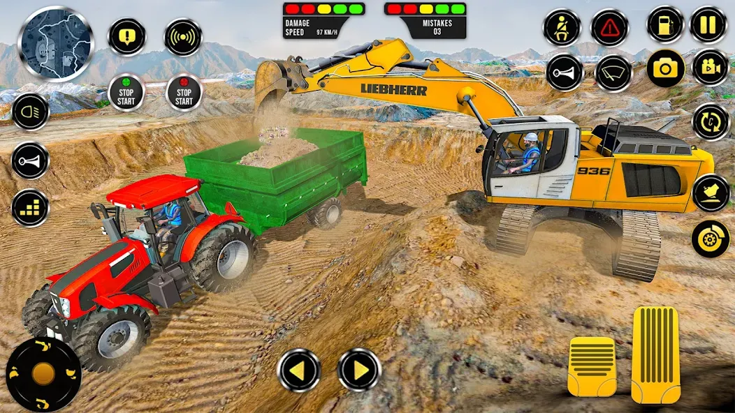 Взлом Construction Machine Real JCB  [МОД Много денег] — стабильная версия apk на Андроид screen 1