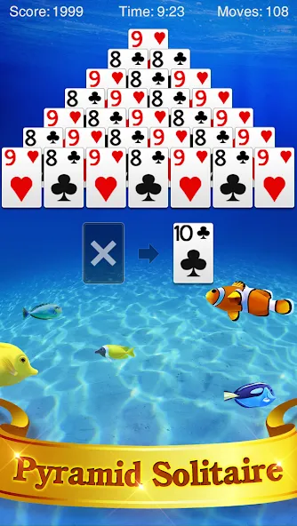 Взломанная Pyramid Solitaire  [МОД Mega Pack] — последняя версия apk на Андроид screen 1