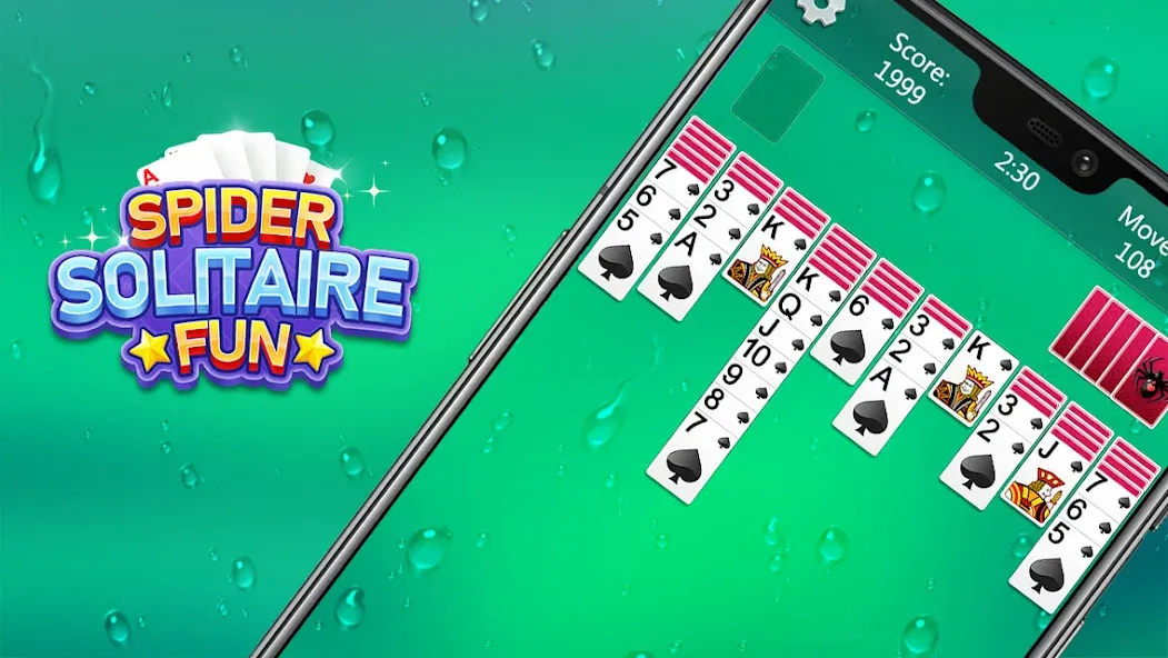 Скачать взломанную Spider Solitaire Fun (Спайдер Солитер Фан)  [МОД Бесконечные монеты] — полная версия apk на Андроид screen 3