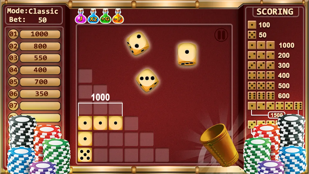 Взломанная Farkle — Dice Game (Фаркл)  [МОД Unlocked] — стабильная версия apk на Андроид screen 1