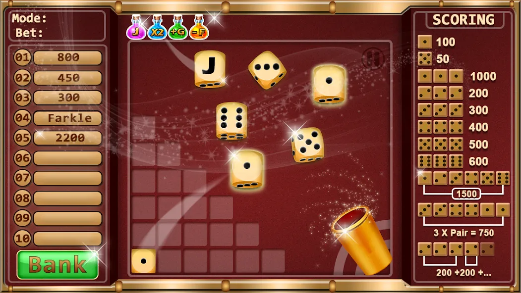 Взломанная Farkle — Dice Game (Фаркл)  [МОД Unlocked] — стабильная версия apk на Андроид screen 2