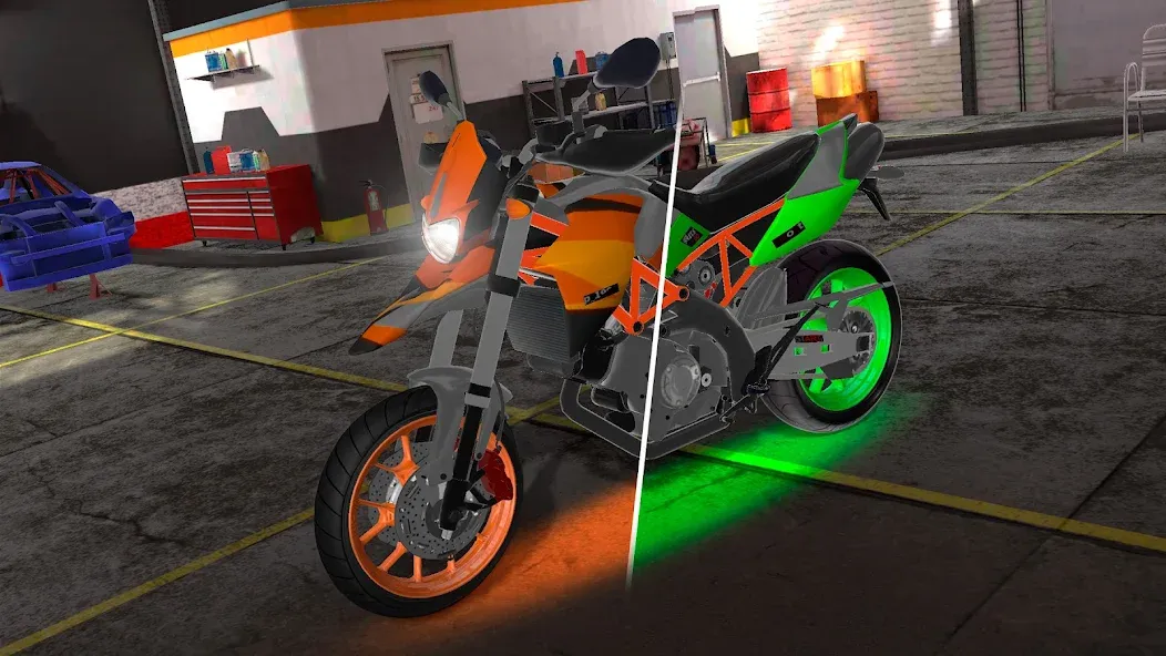 Скачать взломанную Motorcycle Real Simulator (Мотоцикл Реальный Симулятор)  [МОД Все открыто] — стабильная версия apk на Андроид screen 2