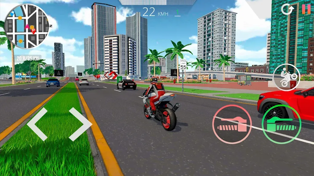 Скачать взломанную Motorcycle Real Simulator (Мотоцикл Реальный Симулятор)  [МОД Все открыто] — стабильная версия apk на Андроид screen 4