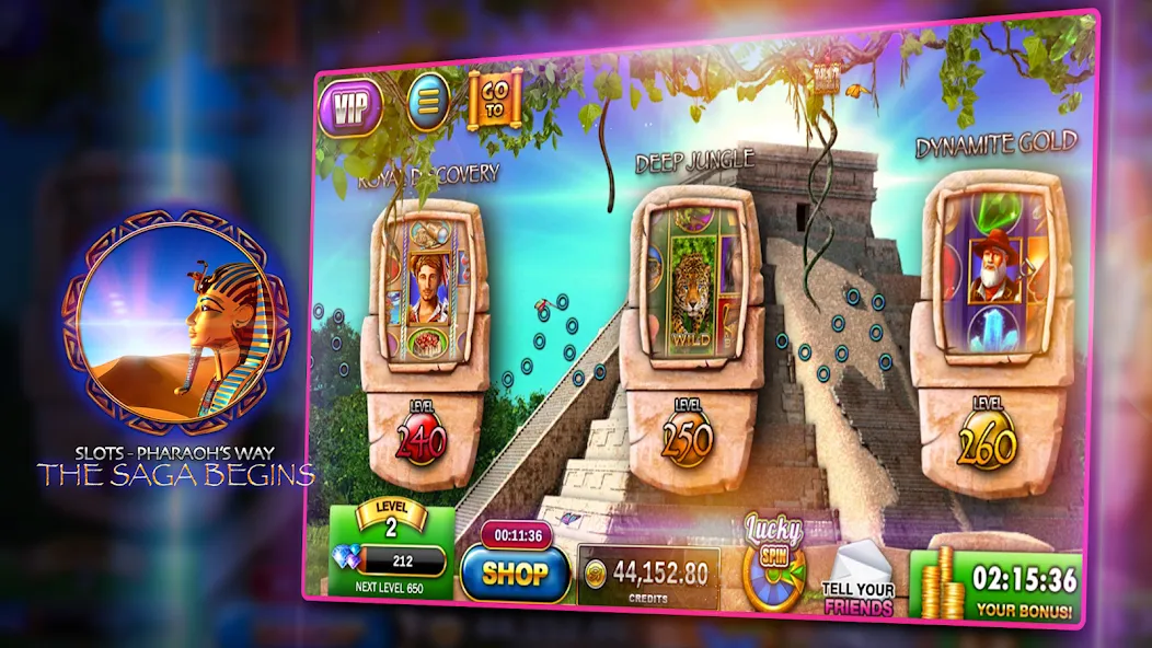 Скачать взломанную Slots — Pharaoh's Way Casino (Слоты)  [МОД Много монет] — полная версия apk на Андроид screen 1