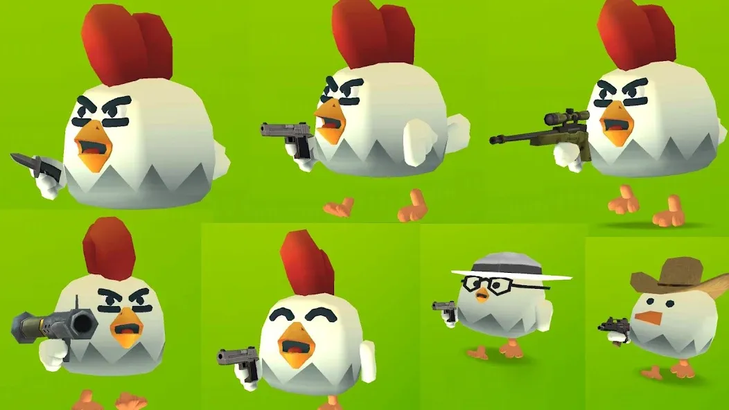 Взломанная Chicken Gun (Чикен Ган)  [МОД Unlocked] — полная версия apk на Андроид screen 1