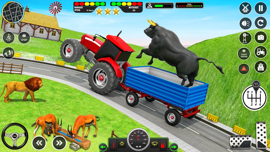 Взломанная Animal Transport Truck Game 3D (Игра Грузовик для перевозки животных)  [МОД Menu] — полная версия apk на Андроид screen 3