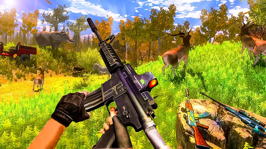 Скачать взломанную Animal Hunting -Shooting Games (Энимал Хантинг)  [МОД Много денег] — последняя версия apk на Андроид screen 2