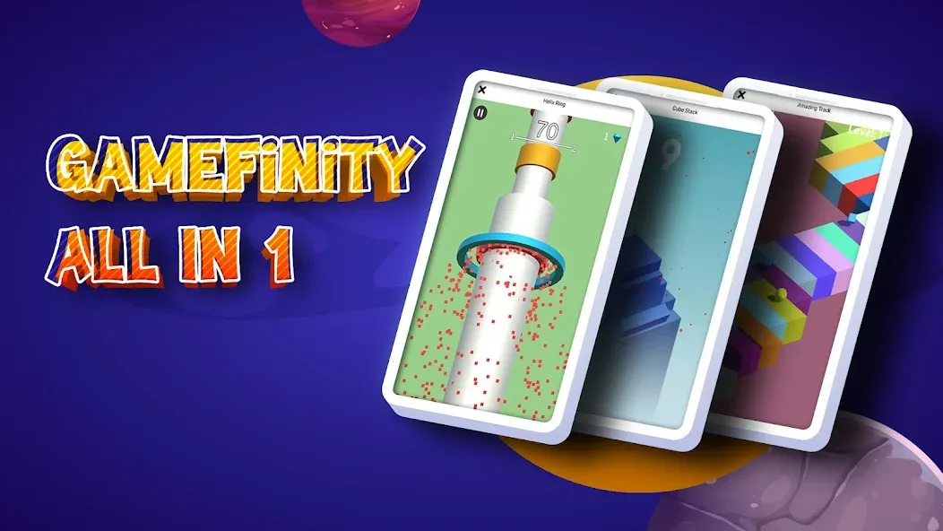 Взломанная GameFinity: Arcade Mini games  [МОД Unlimited Money] — стабильная версия apk на Андроид screen 1