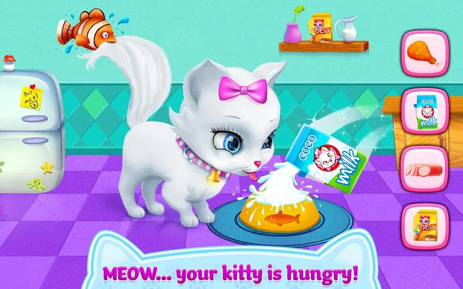 Скачать взлом Kitty Love — My Fluffy Pet  [МОД Все открыто] — стабильная версия apk на Андроид screen 3