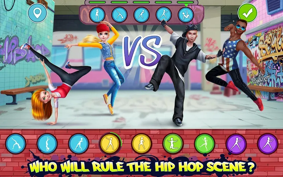 Взломанная Hip Hop Battle — Girls vs Boys  [МОД Unlimited Money] — полная версия apk на Андроид screen 1