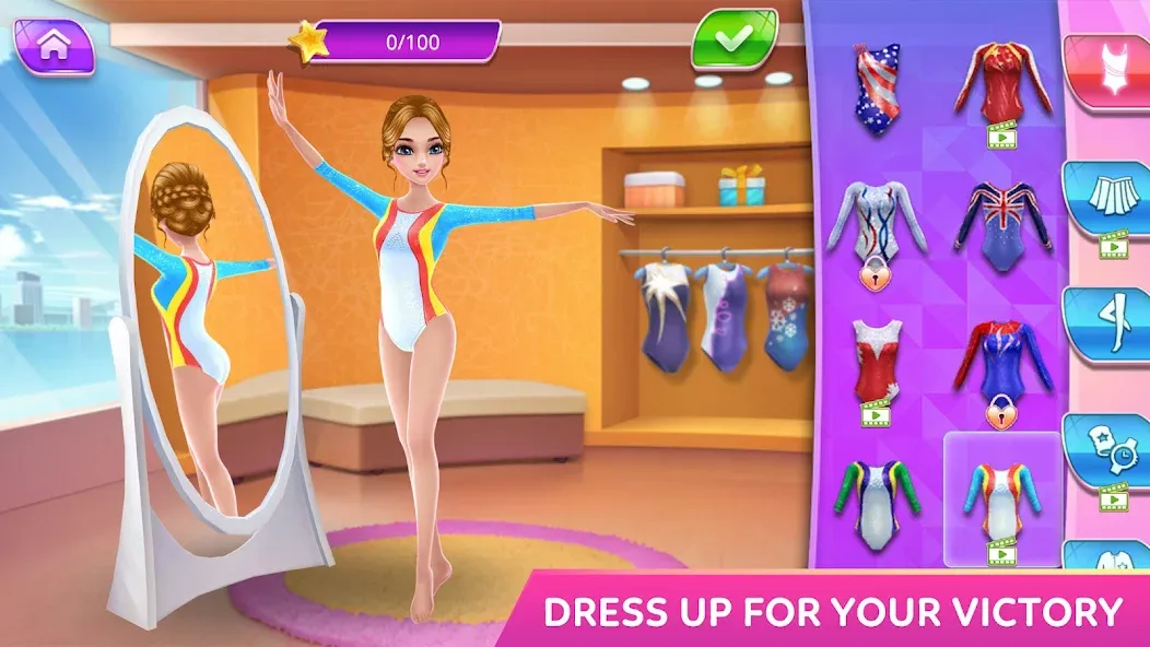 Скачать взлом Gymnastics Superstar Star Girl  [МОД Бесконечные монеты] — полная версия apk на Андроид screen 1