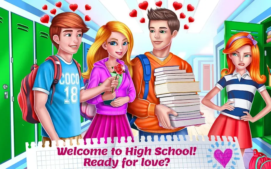 Скачать взлом High School Crush — Love Story  [МОД Много денег] — стабильная версия apk на Андроид screen 1