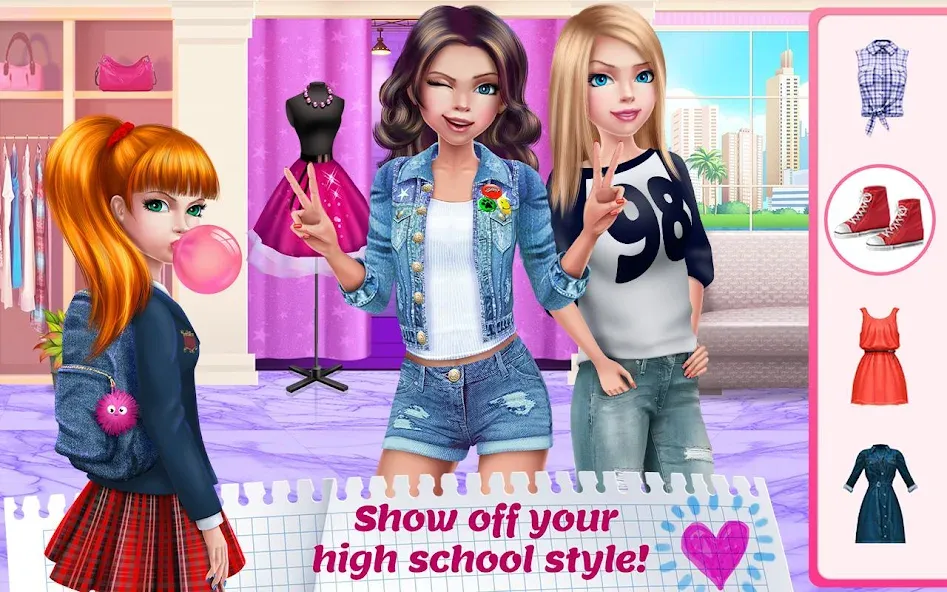 Скачать взлом High School Crush — Love Story  [МОД Много денег] — стабильная версия apk на Андроид screen 3