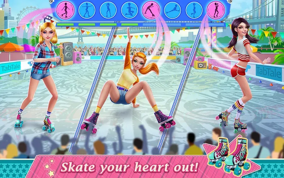 Скачать взломанную Roller Skating Girls  [МОД Меню] — полная версия apk на Андроид screen 2