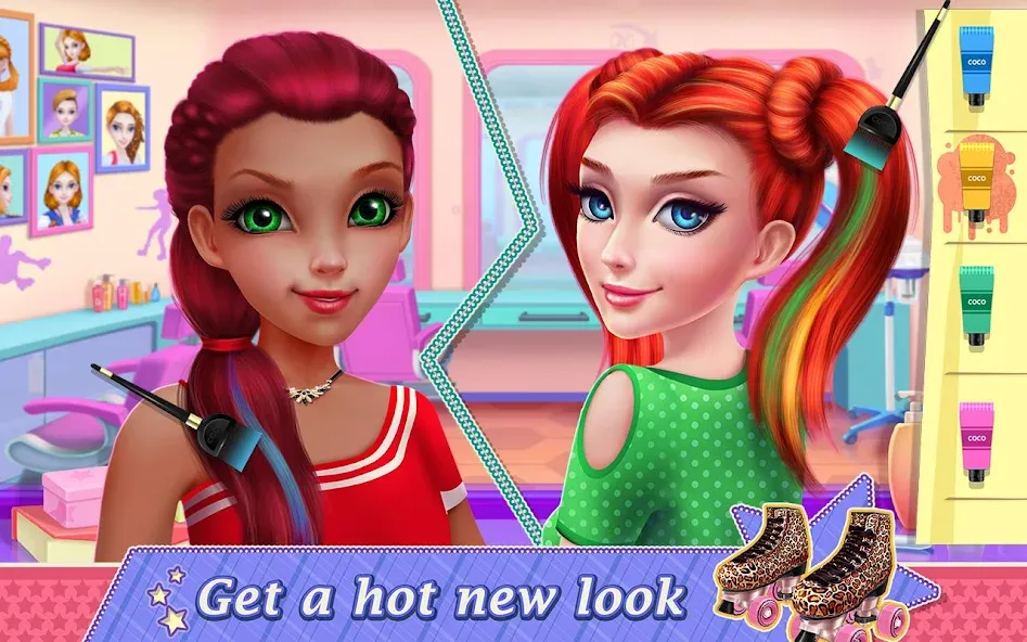 Скачать взломанную Roller Skating Girls  [МОД Меню] — полная версия apk на Андроид screen 3